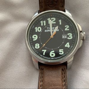 Timex Expedition leather watch